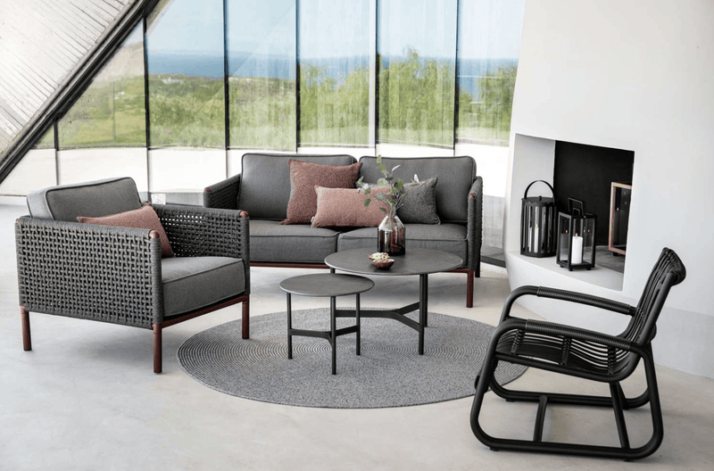 Encore Lounge Chair - Cane Line - Outdoor Furniture - Lava Grey/Dark Grey - HORNE