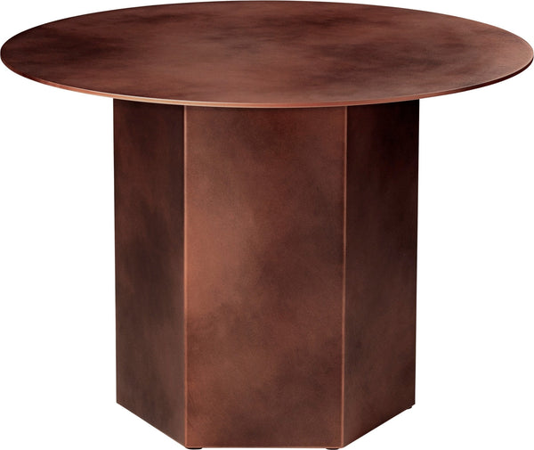 Epic Steel Coffee Table - 23.6" Diameter - Gubi - Table + Task - Earthy Red Steel - HORNE