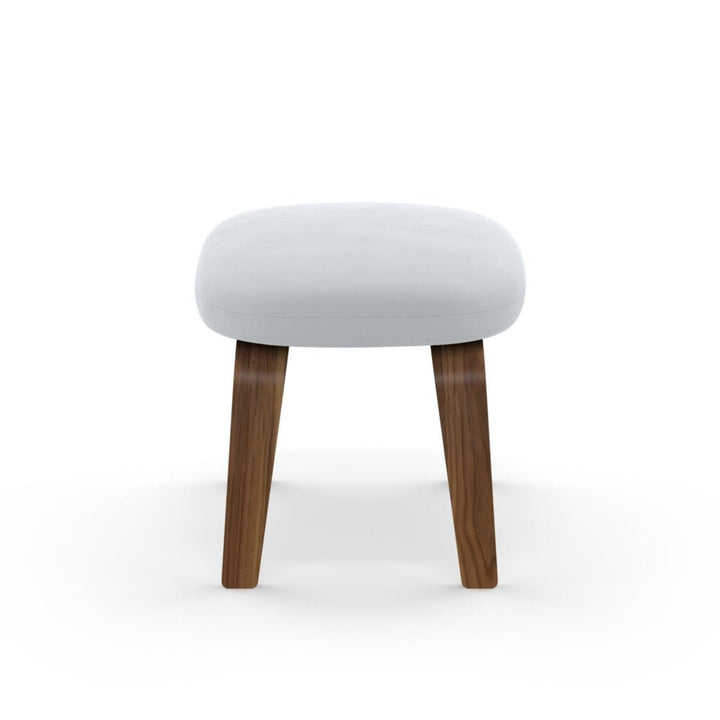 Era Footstool - Wood Legs - Normann Copenhagen - Stools + Benches + Ottomans - Sorensen Leather Ultra - Black - Oak - HORNE