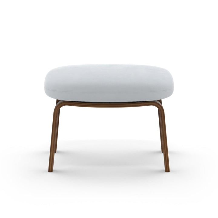 Era Footstool - Wood Legs - Normann Copenhagen - Stools + Benches + Ottomans - Sorensen Leather Ultra - Black - Oak - HORNE