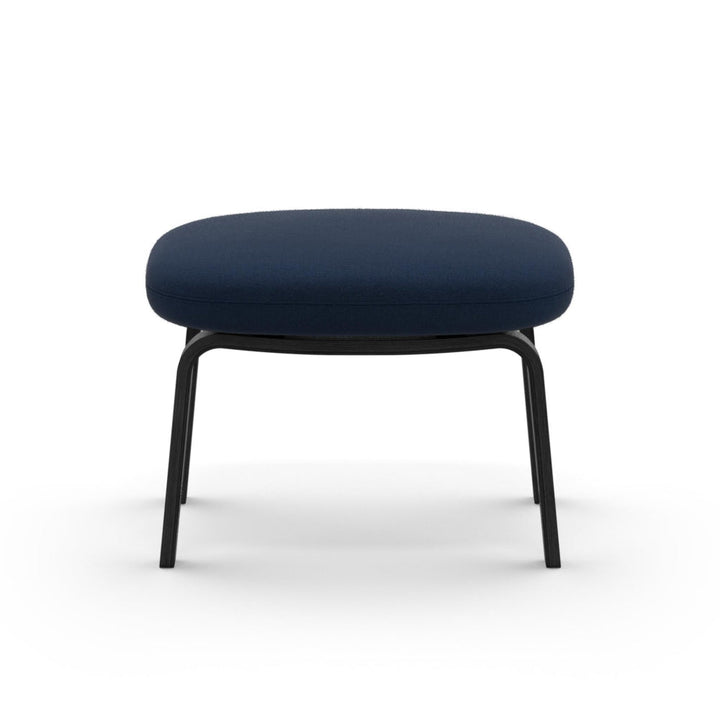 Era Footstool - Wood Legs - Normann Copenhagen - Stools + Benches + Ottomans - Sorensen Leather Ultra - Black - Oak - HORNE