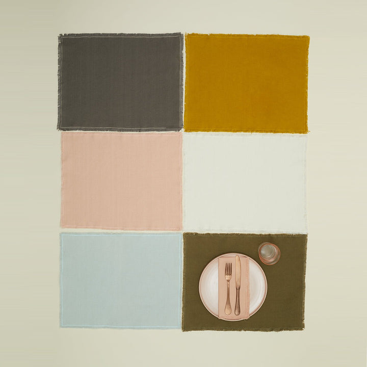 Essential Cotton Placemat - Set of 4 - Hawkins New York - Kitchen + Table Linens - Sky - HORNE