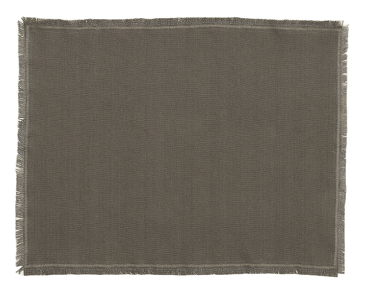 Essential Cotton Placemat - Set of 4 - Hawkins New York - Kitchen + Table Linens - Dark Grey - HORNE