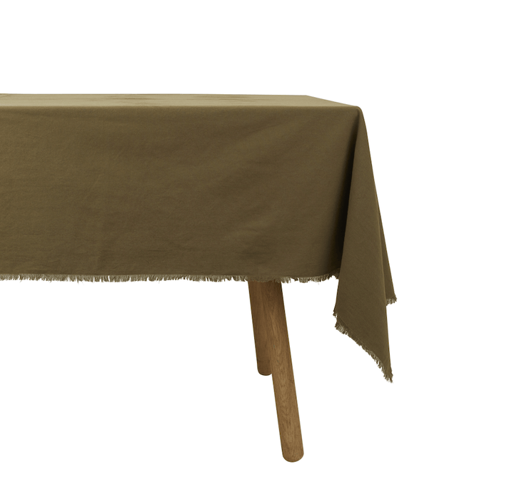 Essential Cotton Tablecloth - Hawkins New York - Kitchen + Table Linens - Olive - HORNE
