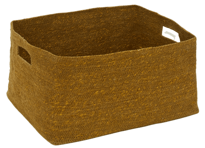 Essential Low Basket - Hawkins New York - Storage + Organization - Mustard - HORNE