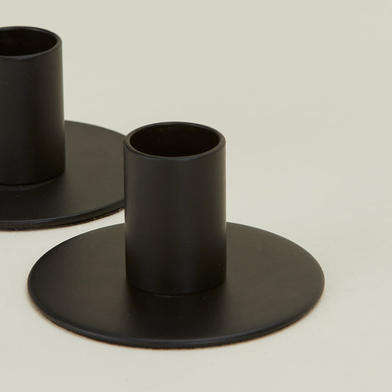Essential Metal Candle Holder - Set of 2 - Hawkins New York - Candle Holders - Ivory - HORNE