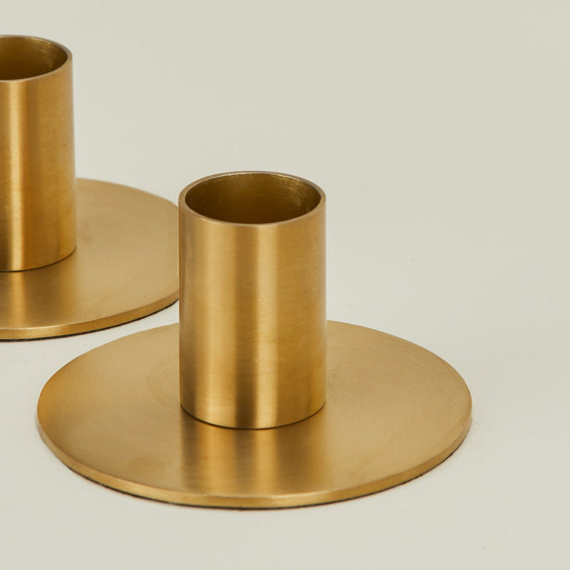 Essential Metal Candle Holder - Set of 2 - Hawkins New York - Candle Holders - Ivory - HORNE