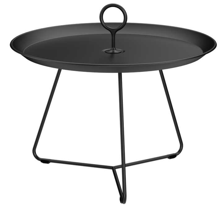 EYELET Tray Table - HOUE - Outdoor Furniture - 22.6"Ø - Black - HORNE