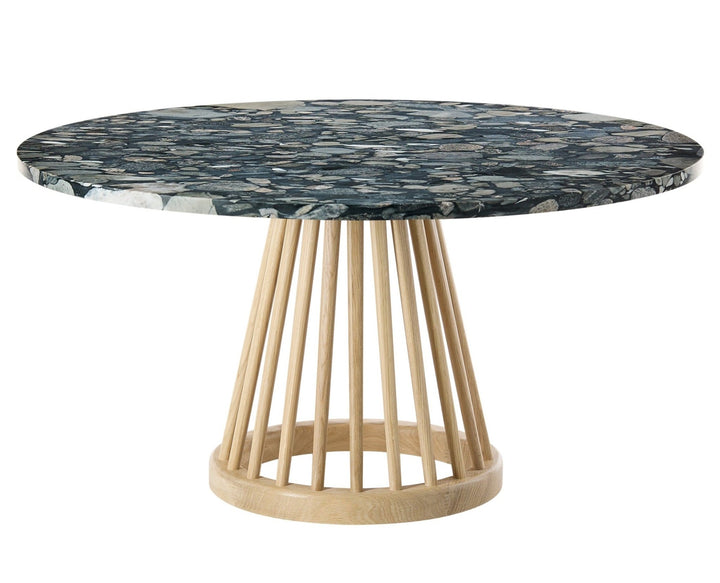 Fan Table - Large - Tom Dixon - Tables + Desks - Natural Oak - Pebble - HORNE