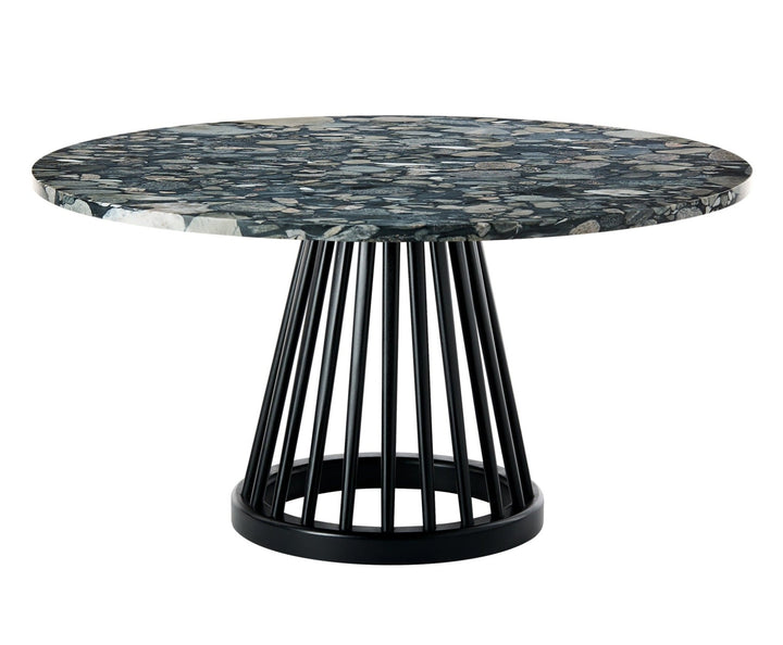 Fan Table - Large - Tom Dixon - Tables + Desks - Black Stained Birch - Pebble - HORNE