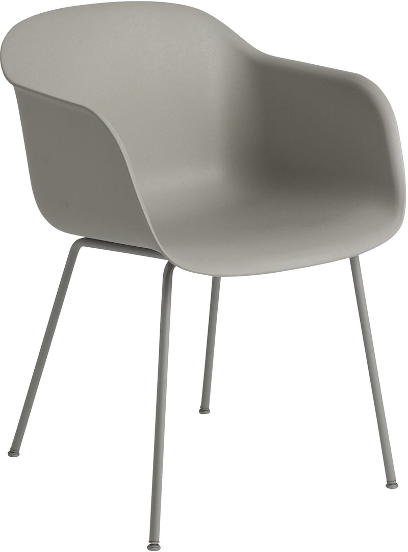 Fiber Armchair - Tube Base - Muuto - Chairs - Black Shell & Black Tube Base - HORNE