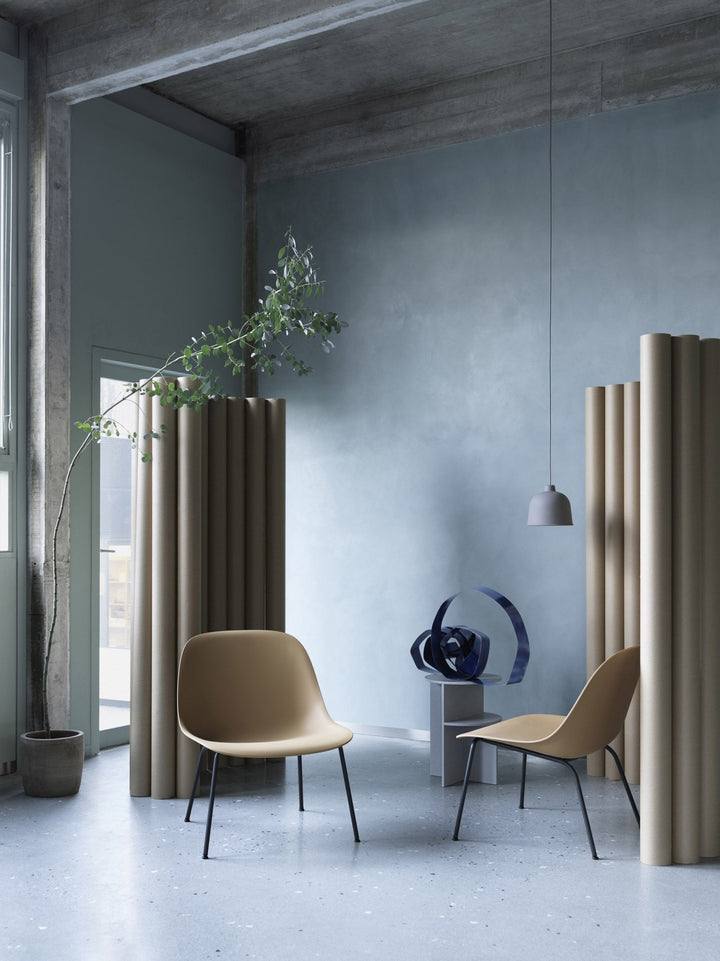 Fiber Lounge Chair - Muuto - Chairs - Wood Base - Tan Steelcut Trio 236 - HORNE