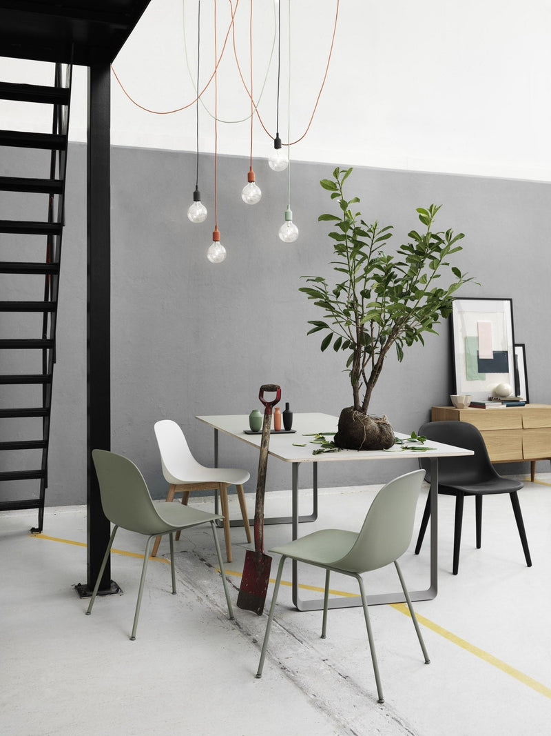 Fiber Side Chair - Wood Base - Muuto - Chairs - Black Shell & Black Base - HORNE