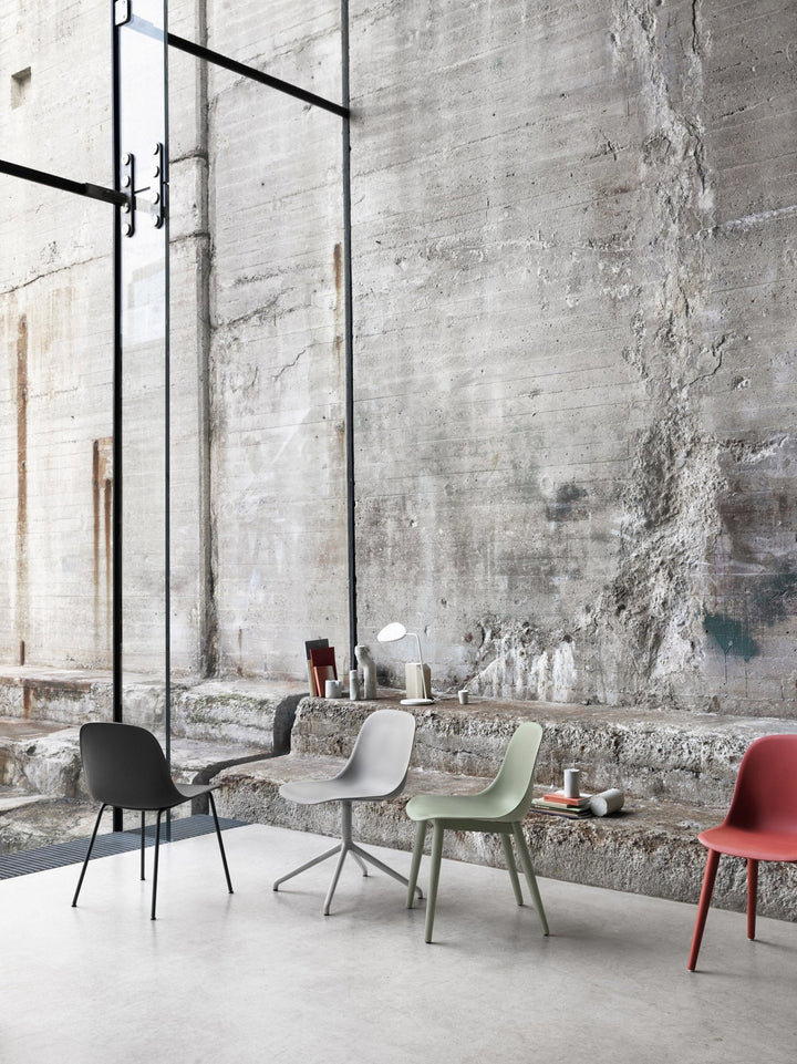 Fiber Side Chair - Wood Base - Muuto - Chairs - Natural White & Oak Base - HORNE
