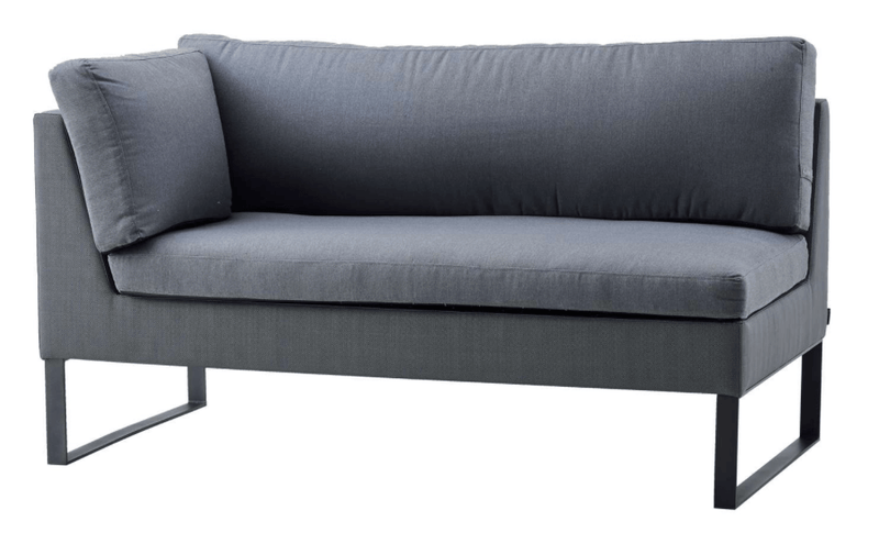 Flex 2 - Seater Sofa - Cane Line - Outdoor Furniture - Left Module - Grey - HORNE