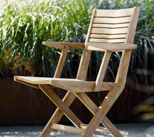 Flip Folding Armchair - Cane Line - Outdoor Furniture - Light Grey Focus - HORNE