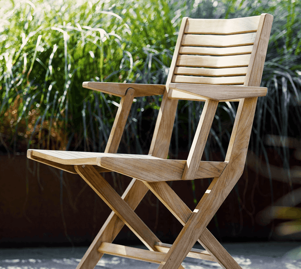 Flip Folding Armchair - Cane Line - Outdoor Furniture - Light Grey Focus - HORNE