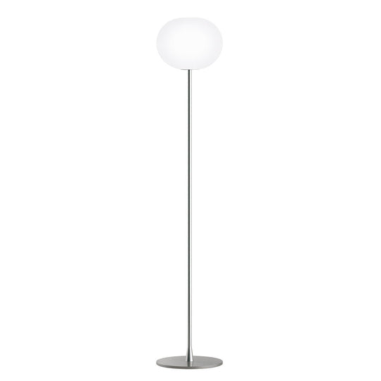 Flos Glo - Ball Dimmable Floor Lamp - Small/F1 - Flos - Floor Lamps - Silver - F1: 53.14" - HORNE