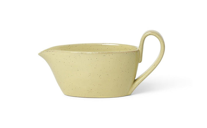 Flow Sauce Boat - Ferm Living - Dinnerware - Yellow speckle - HORNE