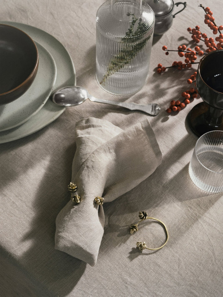 Forest Napkin Rings - Set of 4 - Ferm Living - Kitchen Tools - Black Brass - HORNE