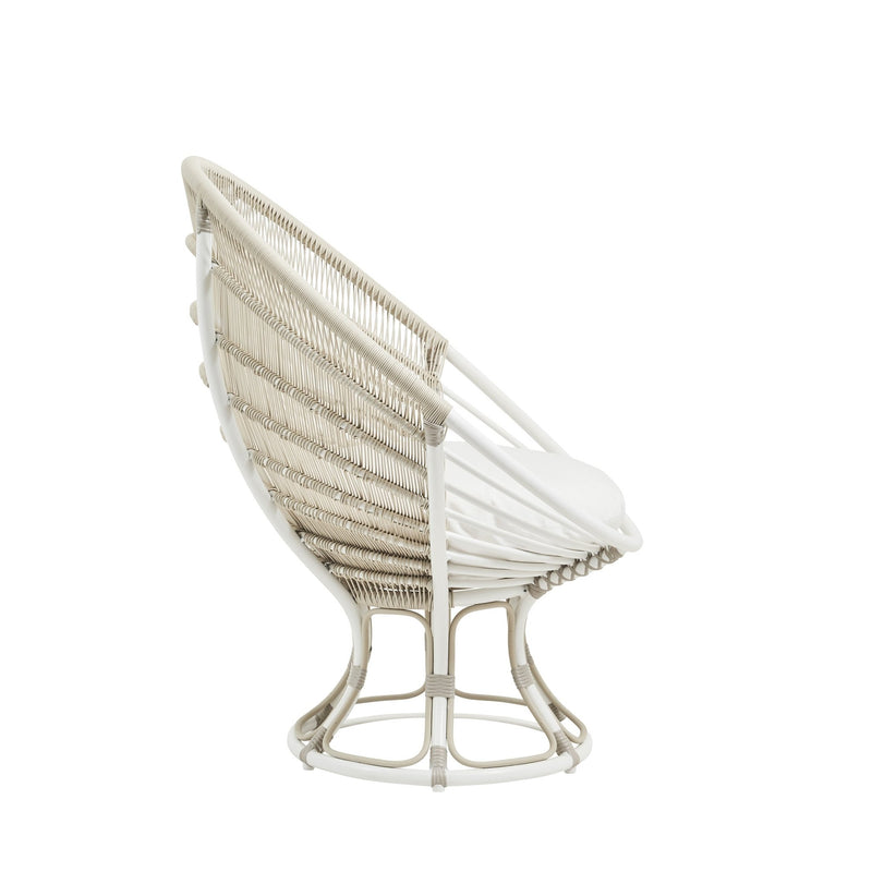 Franco Albini Luna Sun Chair - Exterior - Sika Design - Outdoor Furniture - Natural - Tempotest White Canvas - HORNE