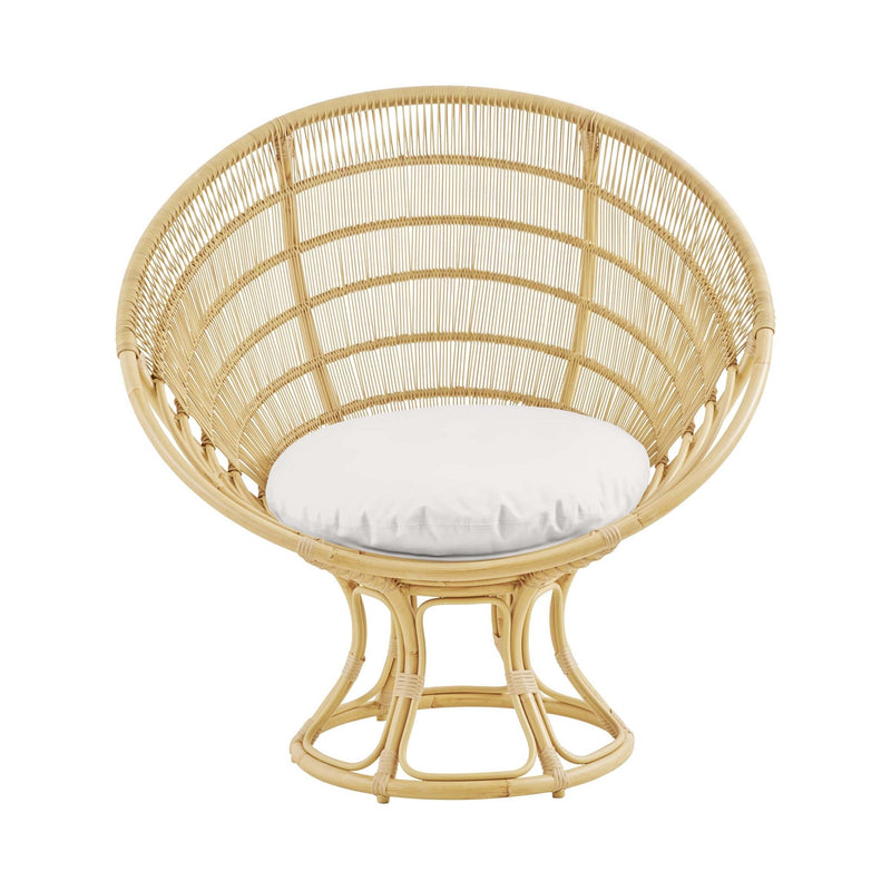 Franco Albini Luna Sun Chair - Exterior - Sika Design - Outdoor Furniture - Natural - Tempotest White Canvas - HORNE
