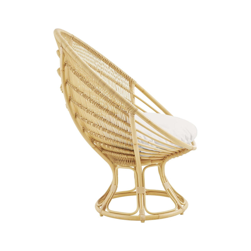 Franco Albini Luna Sun Chair - Exterior - Sika Design - Outdoor Furniture - Natural - Tempotest White Canvas - HORNE