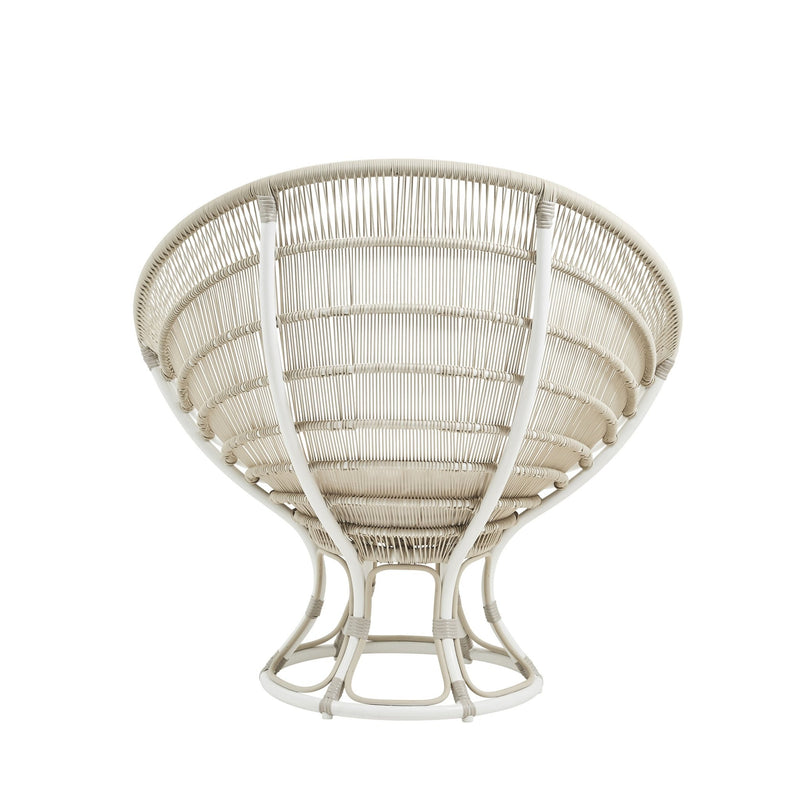 Franco Albini Luna Sun Chair - Exterior - Sika Design - Outdoor Furniture - Natural - Tempotest White Canvas - HORNE