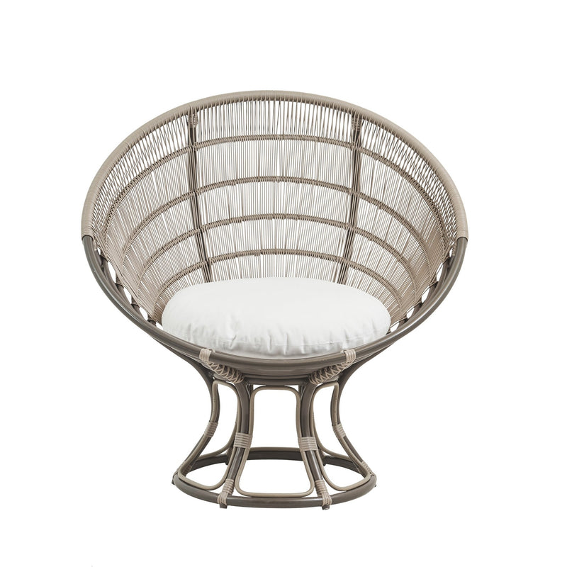 Franco Albini Luna Sun Chair - Exterior - Sika Design - Outdoor Furniture - Natural - Tempotest White Canvas - HORNE