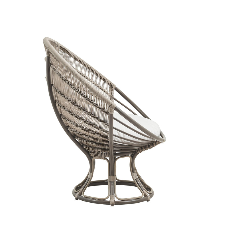 Franco Albini Luna Sun Chair - Exterior - Sika Design - Outdoor Furniture - Natural - Tempotest White Canvas - HORNE