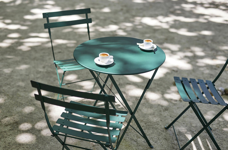 French Bistro Folding Chair - Set of 2 - Fermob - Outdoor Furniture - Acapulco Blue - HORNE