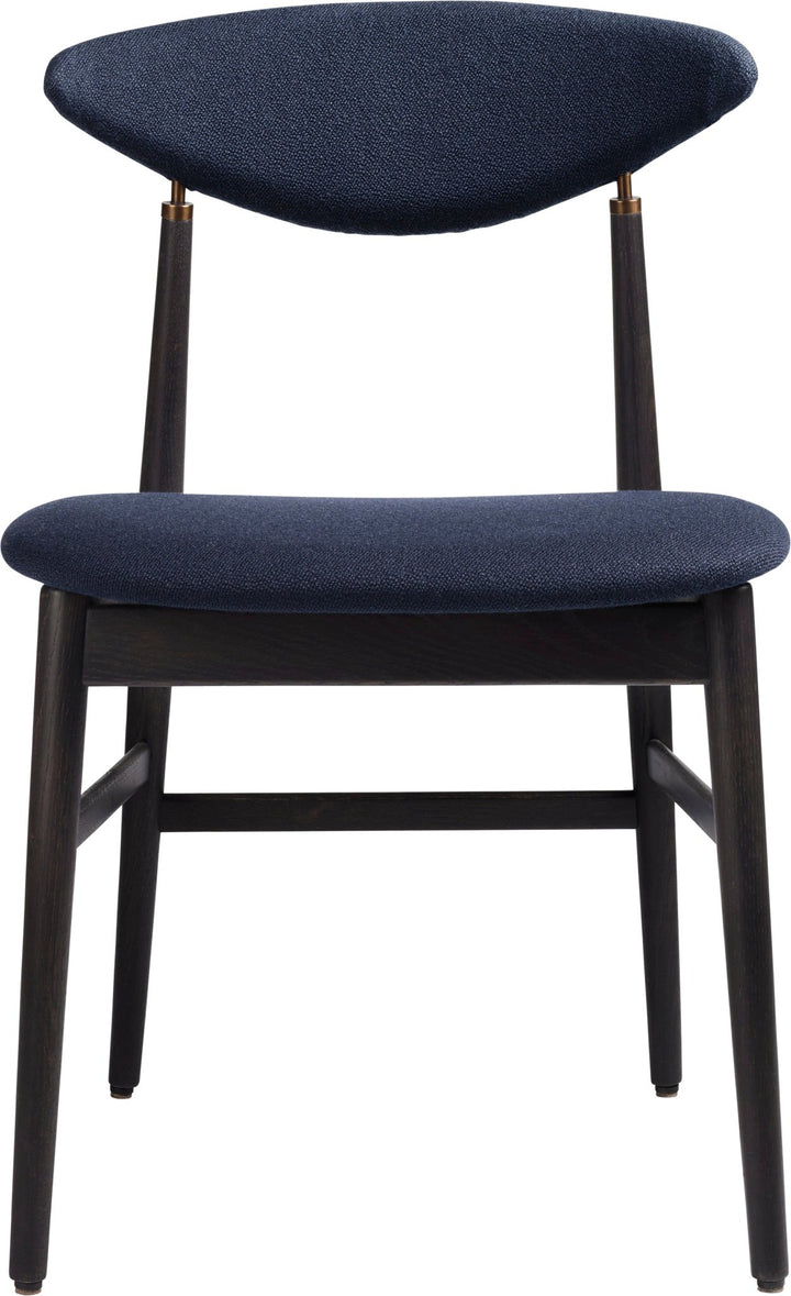 Gent Dining Chair - Gubi - Chairs - Black Stained Ash - Antique Brass - Gabriel Tempt - 60152 - HORNE