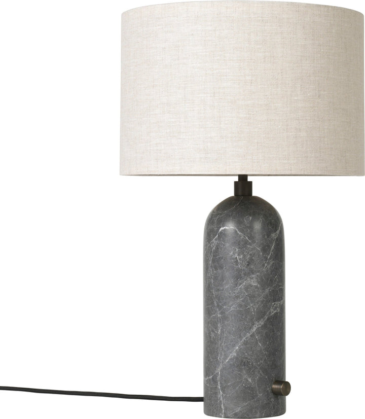 Gravity Table Lamp - Small - Gubi - Floor Lamps - Grey Marble - Canvas - HORNE