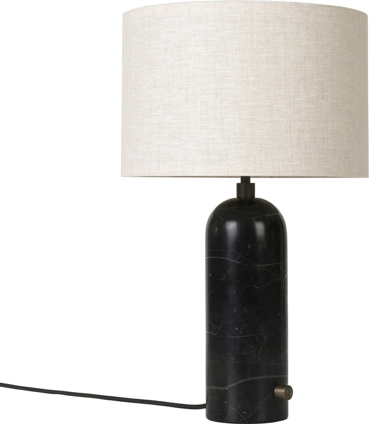 Gravity Table Lamp - Small - Gubi - Floor Lamps - Black Marble - Canvas - HORNE