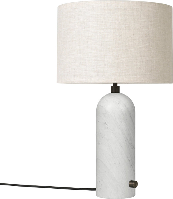 Gravity Table Lamp - Small - Gubi - Floor Lamps - White Marble - Canvas - HORNE