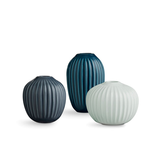 Hammershøi Vase Miniature - Set of 3 - Kähler - Vases - Green - HORNE
