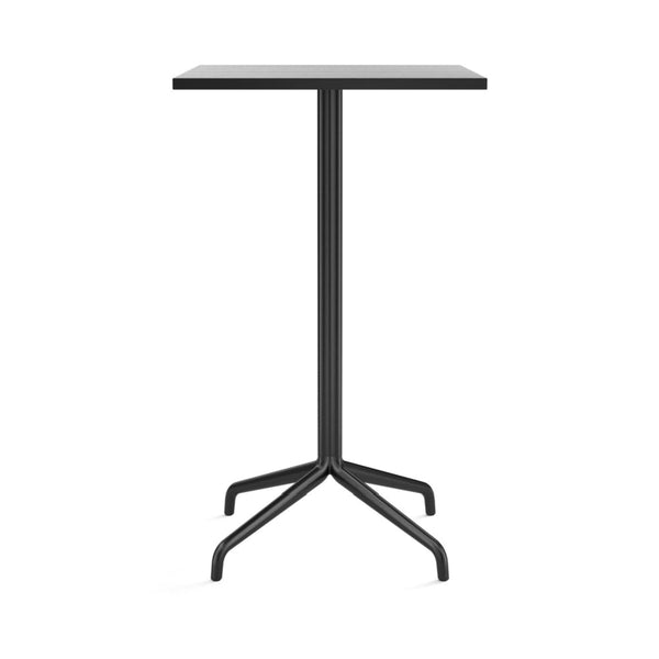 Harbour Column Bar Table - 24" x 28" with Feet - Audo Copenhagen - Tables + Desks - Black Oak Veneer - HORNE