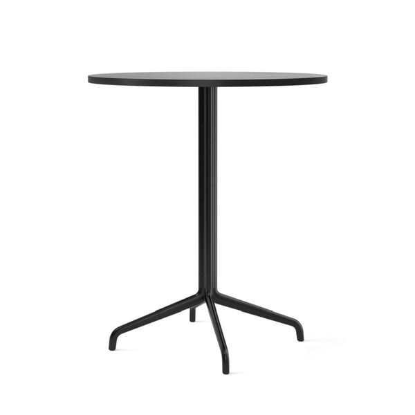 Harbour Column Counter Table - 32" Dia with Feet - Audo Copenhagen - Tables + Desks - Black Oak Veneer - HORNE