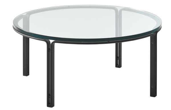 HB 110 Coffee Table - Lange Production - Tables - 35" Dia. - Glass - Black - HORNE