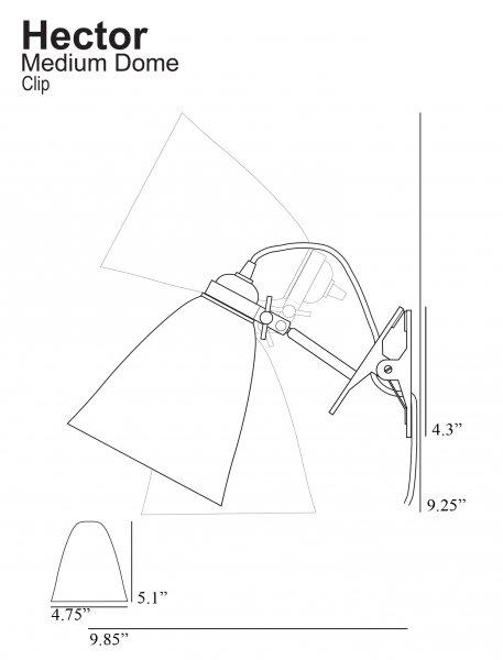 Hector Medium Dome Clip LampOriginal BTC