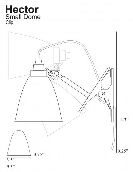 Hector Small Dome Clip Lamp - Original BTC - Wall Sconces - HORNE