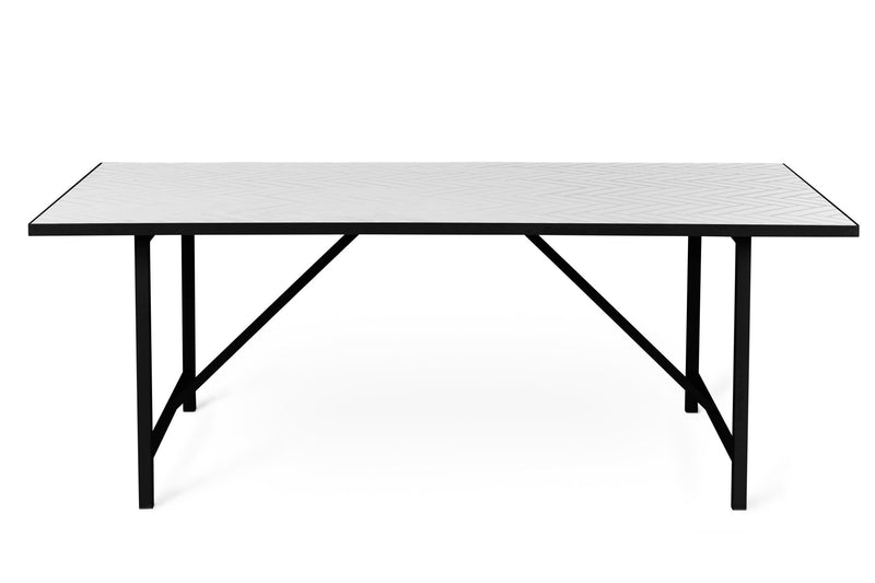 Herringbone Dining Table - Warm Nordic - Tables - Forest Green - HORNE
