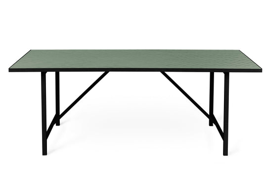 Herringbone Dining Table - Warm Nordic - Tables - Forest Green - HORNE