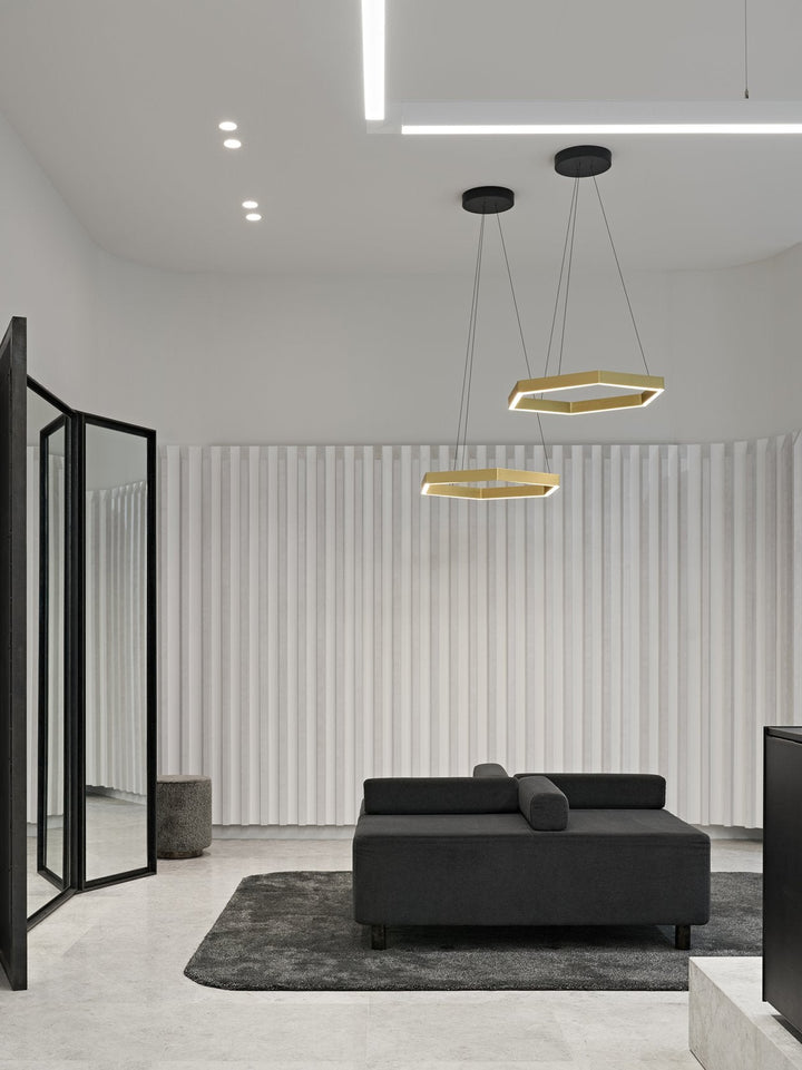 Hex Pendant 750 - Resident - Pendants - Brass - HORNE