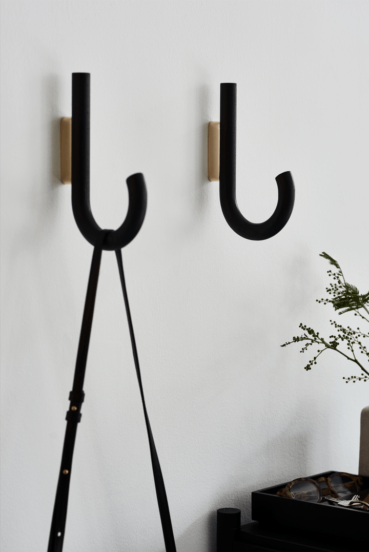 Hook Hanger - Set of 2 - Gejst - Storage + Organization - Walnut - Black - HORNE