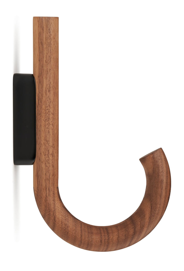 Hook Hanger - Set of 2 - Gejst - Storage + Organization - Walnut - Black - HORNE