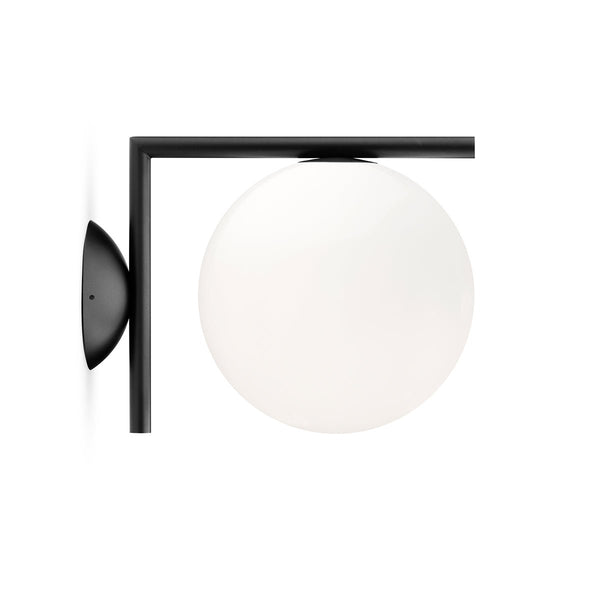 IC Ceiling & Wall Light - Flos - Wall Sconces - C/W1: 8.5" H - Black - HORNE