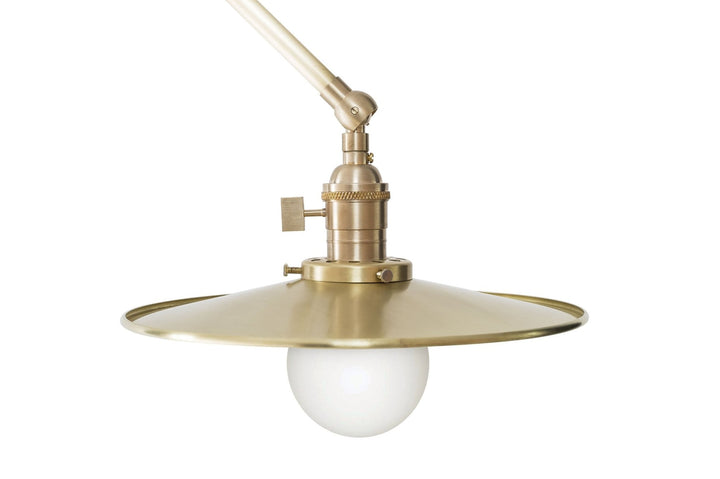Industrial Wall Lamp - Workstead - Wall Sconces - Hardwired - Hewn Brass - HORNE