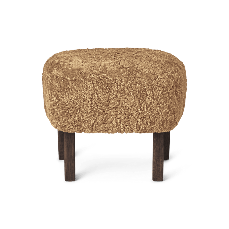 Ingeborg Footstool - Sheepskin - Audo Copenhagen - Stools + Benches + Ottomans - Moonlight - Smoked Oak - HORNE