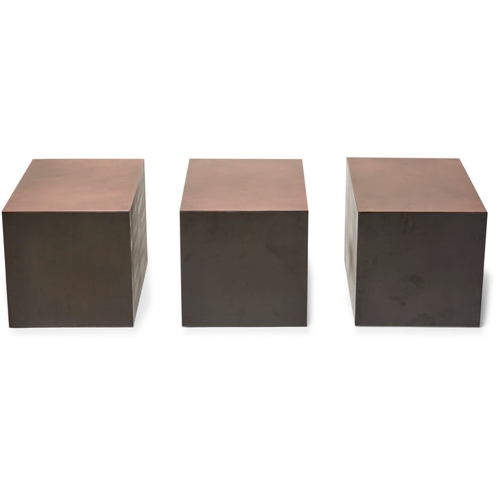 Inheritance Collection Block Table - Stephen Kenn - Tables + Desks - Blackened Steel Base & Copper Top - HORNE